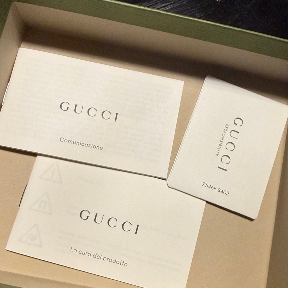Gucci Python GG Marmont Compact Wallet- Yellow - Picture 5 of 5